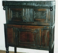 Oak court cupboard